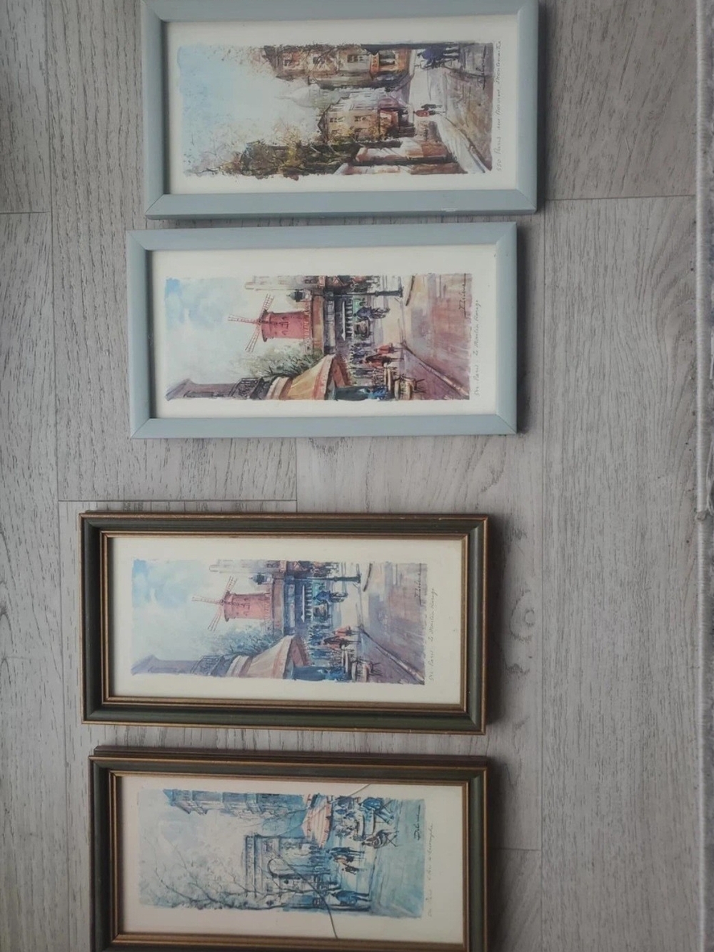 Lucien Delarue Vintage Decorative Paris Print Moulin Rouse 4pc